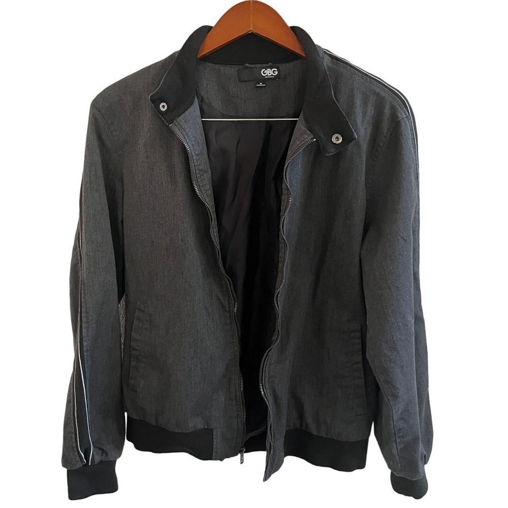 GBG Guess Los Angeles‎ Mens Gary Medium Bomber Jacket Full Zip Up Lined